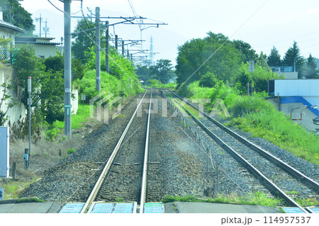 しなの鉄道北しなの線の長野駅から古間駅までの車窓風景(2022年夏) 114957537