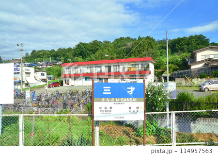 しなの鉄道北しなの線の長野駅から古間駅までの車窓風景(2022年夏) しなの鉄道北しなの線の長野駅から古間駅までの車窓風景(2022年夏) 114957563