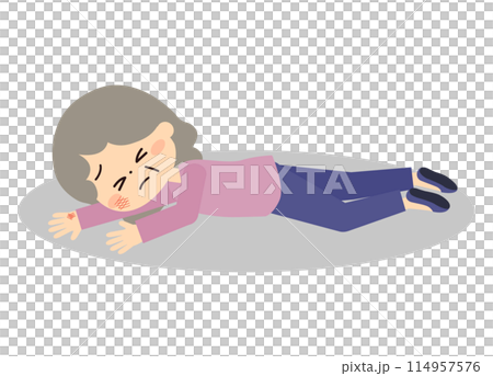 高級女子受傷倒地 114957576