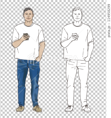 A man with a smartphone A man with a smartphone 114958299