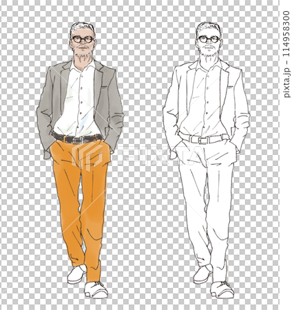 Senior man in casual clothes Senior man in casual clothes 114958300