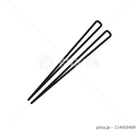 シンプルな箸のイラスト シンプルな箸のイラスト 114958409