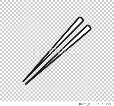 シンプルな箸のイラスト シンプルな箸のイラスト 114958409