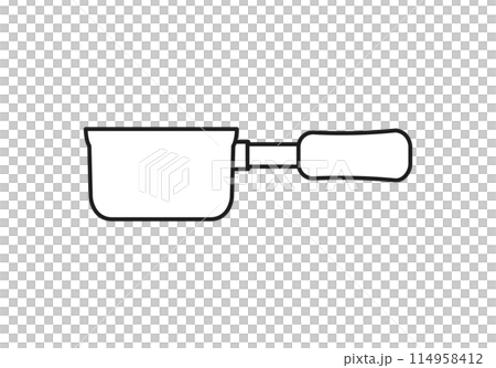 Simple milk pan illustration 114958412