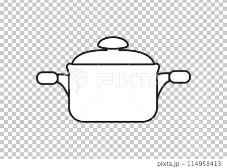 Simple illustration of a pot with two handles Simple illustration of a pot with two handles 114958413