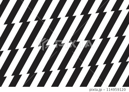 Repeating zigzag lines wallpaper. Thunder bolt background. Electric power, flash light, jagged stripes pattern. Superhero, boom, speed or surprise anime cartoon print. Vector graphic illustration 114959120