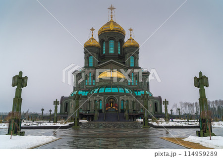 March 23, 2024. Russia. Moscow oblast. The main temple of the Armed Forces of the Russian Federation. March 23, 2024. Russia. Moscow oblast. The main temple of the Armed Forces of the Russian Federation. 114959289