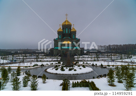 March 23, 2024. Russia. Moscow oblast. The main temple of the Armed Forces of the Russian Federation. 114959291