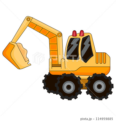 Yellow track-type excavator for construction building Yellow track-type excavator for construction building 114959885