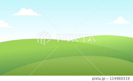 summer landscape with blue sky 114960319