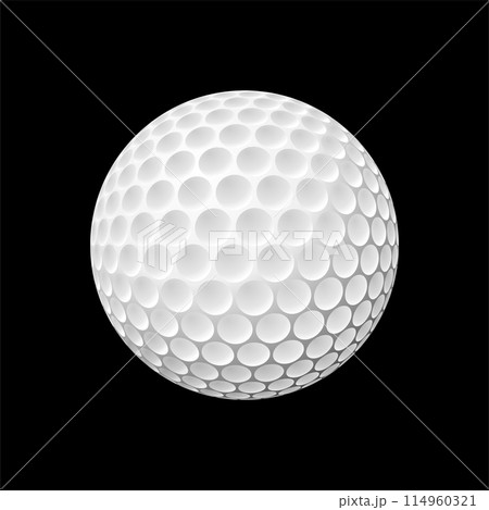 golf ball Realistic vector on black background golf ball Realistic vector on black background 114960321