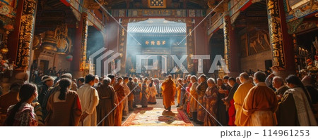 Religious ceremonies: majestic ceremonies in temples and monasteries that bring believers together in one communion 114961253