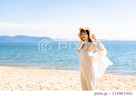 渋川海水浴場でみあさんのポートレート撮影 渋川海水浴場でみあさんのポートレート撮影 114961482