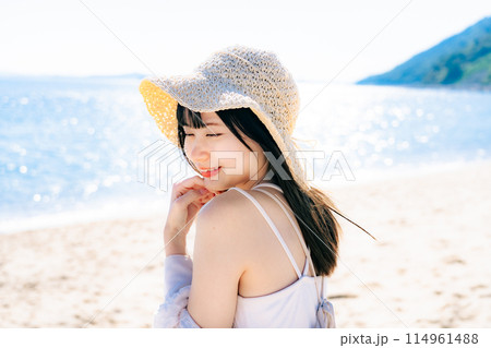渋川海水浴場でみあさんのポートレート撮影 渋川海水浴場でみあさんのポートレート撮影 114961488