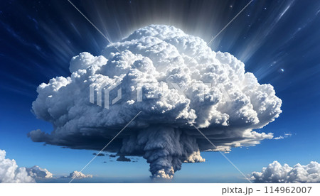 雲に隠れる太陽 114962007