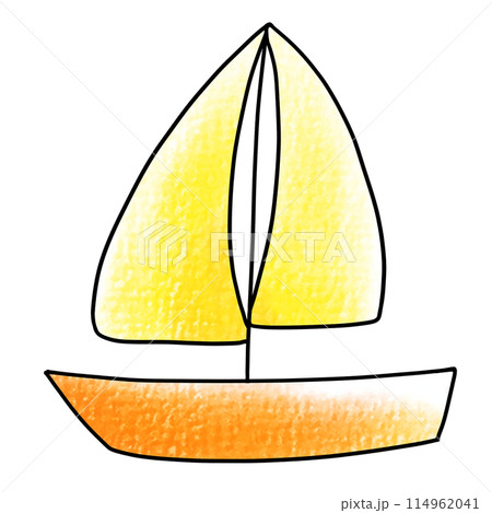 ゆるめシンプルヨット　アナログ風 114962041