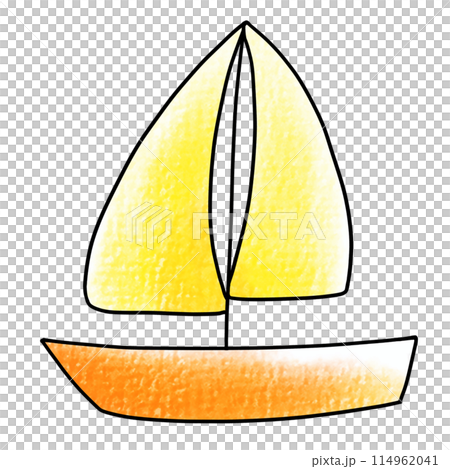 ゆるめシンプルヨット　アナログ風 114962041