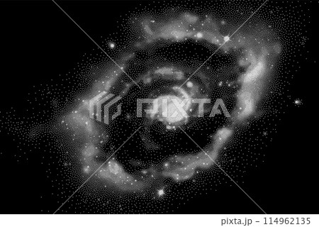 Galaxy vector background black and white illustration Galaxy vector background black and white illustration 114962135