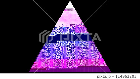 Trendy glitch pattern on dark background. Modern style vector 114962203