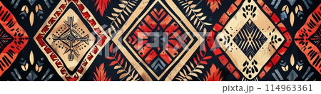 Traditional national pattern of Fiji Island. 114963361