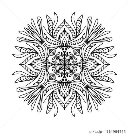mandala coloring page for adults - simple flower mandala coloring pages - Coloring book Lace pattern mandala coloring page for adults - simple flower mandala coloring pages - Coloring book Lace pattern 114964523