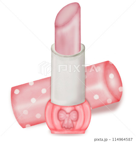 Pink lipstick hand drawn modern trendy design lips makeup icon for app and web Pink lipstick hand drawn modern trendy design lips makeup icon for app and web 114964587