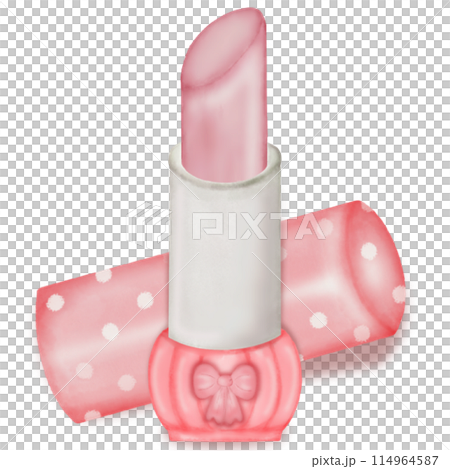 Pink lipstick hand drawn modern trendy design lips makeup icon for app and web Pink lipstick hand drawn modern trendy design lips makeup icon for app and web 114964587