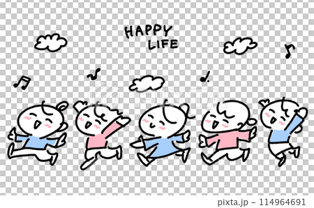 婦女們歡快地奔跑著,微笑著,跳躍著,快樂,希望,有趣,簡單可愛的線條畫插圖。 婦女們歡快地奔跑著,微笑著,跳躍著,快樂,希望,有趣,簡單可愛的線條畫插圖。 114964691