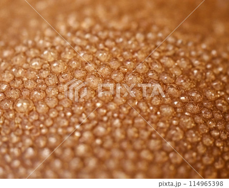 Brown leather texture with drops close-up 114965398