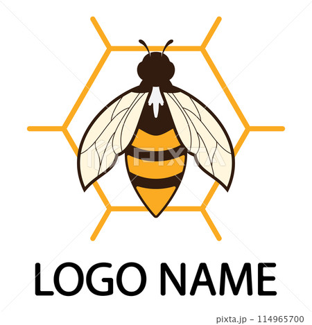 bee logo illustrations design icon 114965700