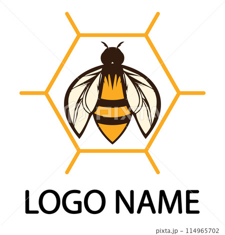 bee logo illustrations design icon 114965702