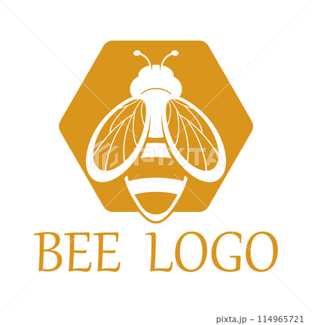 bee logo illustrations design icon 114965721