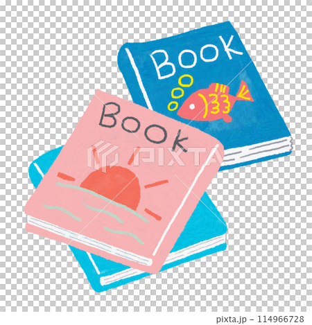 かわいい3冊の絵本のイラストのイラスト素材 [114966728] - PIXTA