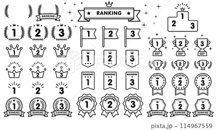 ベクターのランキングアイコンセット 114967559