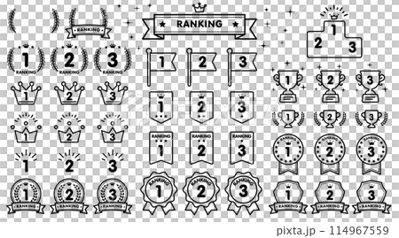 ベクターのランキングアイコンセット 114967559