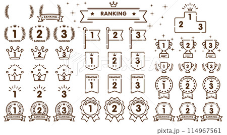 ベクターのランキングアイコンセット 114967561