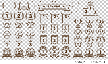 ベクターのランキングアイコンセット 114967561