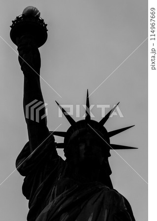 曇天の自由の女神　ニューヨーク 114967669
