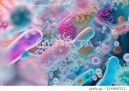 As examination of laboratory during pandemic epidemic, viruses a bacteria are examined under microscope AI Generative As examination of laboratory during pandemic epidemic, viruses a bacteria are examined under microscope AI Generative 114968512