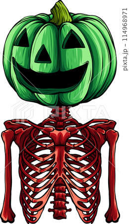 Halloween pumpkin in flat style vector illustration design 114968971