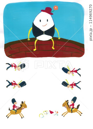 ハンプティ・ダンプティのイラスト 114969270