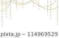 水晶と金色のチェーンが連なったゴージャスなフレーム 114969529