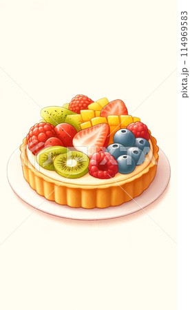 フルーツタルトのイラスト素材 [114969583] - PIXTA