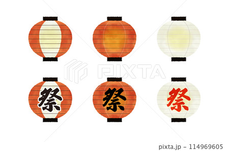 提灯の手書き風のベクターイラスト 114969605