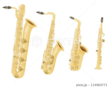 サックスのイラストセット サックスのイラストセット 114969771
