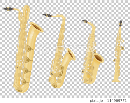サックスのイラストセット サックスのイラストセット 114969771