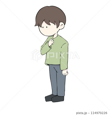 覚悟を決めた男性 114970226