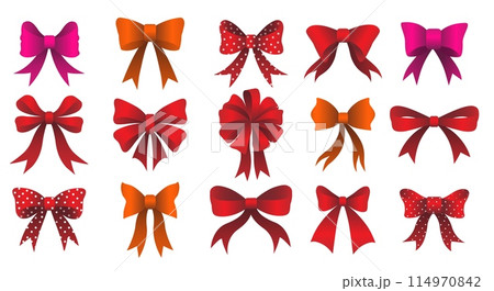 Red dotted bow ties 114970842