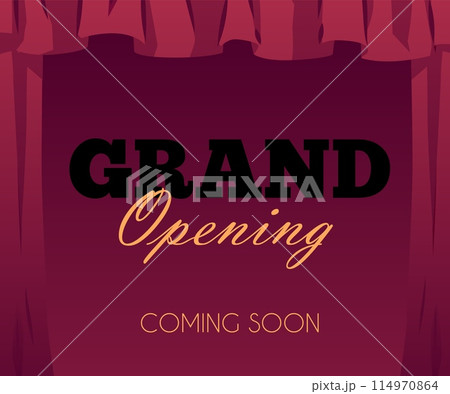 Vector poster design with red curtain with place for text. Vector poster design with red curtain with place for text. 114970864