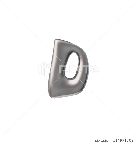 3D glossy silver capital letter D with liquid metal surface, vector realistic volume chrome bubble form y2k font type 3D glossy silver capital letter D with liquid metal surface, vector realistic volume chrome bubble form y2k font type 114971308
